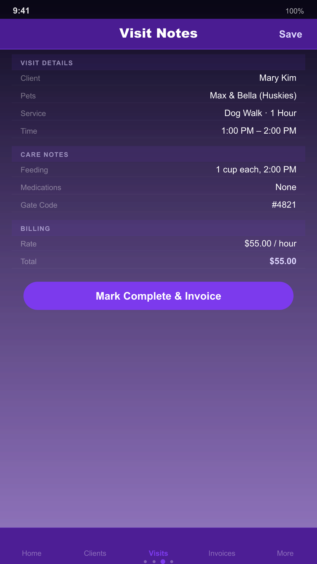 Pet Sitter Pro screenshot 3